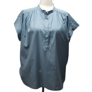 Universal Thread Periwinkle Blue Blouse XL Cap Sleeve Lightweight Cotton Top